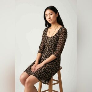 Rebecca Taylor Leopard silk dress